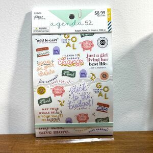 Agenda 52 Sticker Book Budget Foiled 2288 Pieces Planner Expenses Budgeting